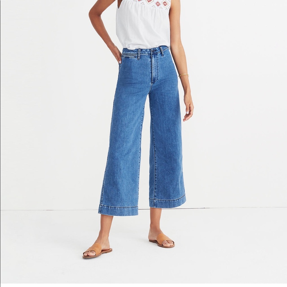 Madewell wide leg crop jeans